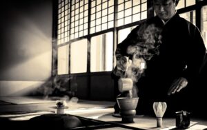 le jardin HEMOTON Louche à eau de style japonais naturelle faite à la main pour la maison la cérémonie du thé 