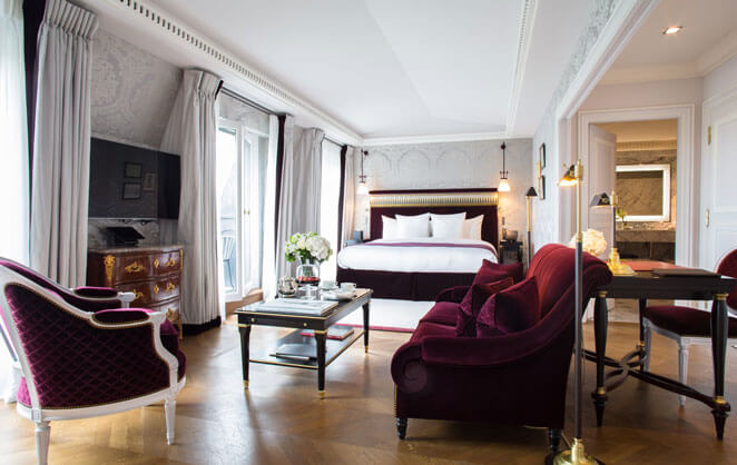 Une chambre d'un hôtel de la chaine hôtelière de luxe Michel Reybier 