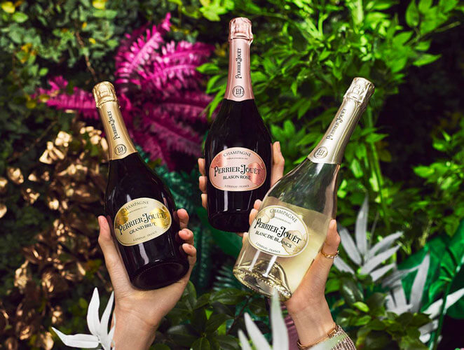 Les trois nouvelles bouteilles de la game de champagne Perrier-Jouët