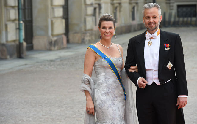 Ari Behn et la princesse Martha-Louise de Norvège le jour de leur mariage