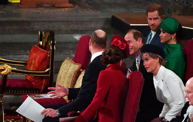 Les couples des ducs et duchesses de Cambridge et Susses en discussions