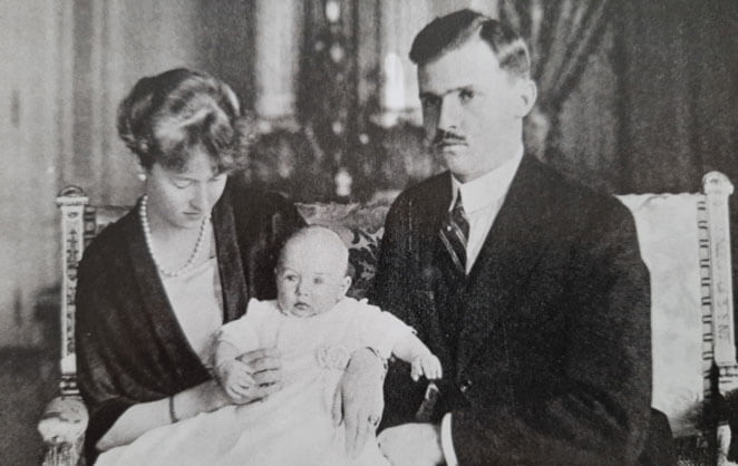 Photo de la naissance du prince Jean de Luxembourg