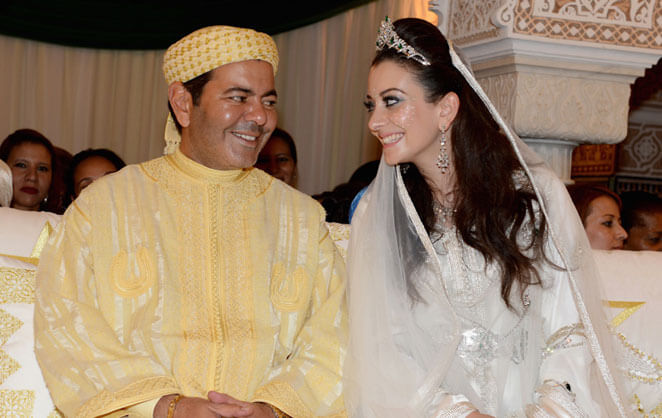 Le prince Moulay Rachid du Maric et son épouse Oum Keltoum Boufares en 2014