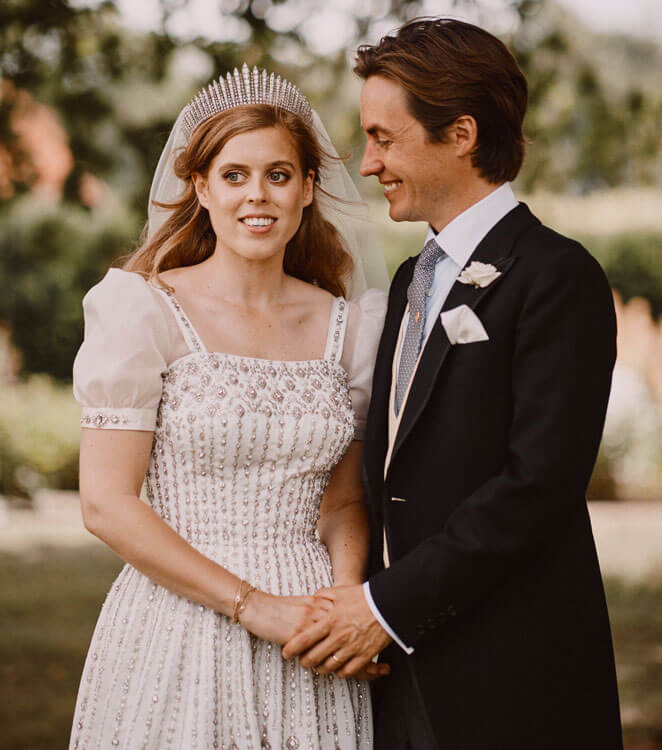 La princesse Béatrice d'York avec son mari Edoardo Mapelli Mozz lors de leur mariagei