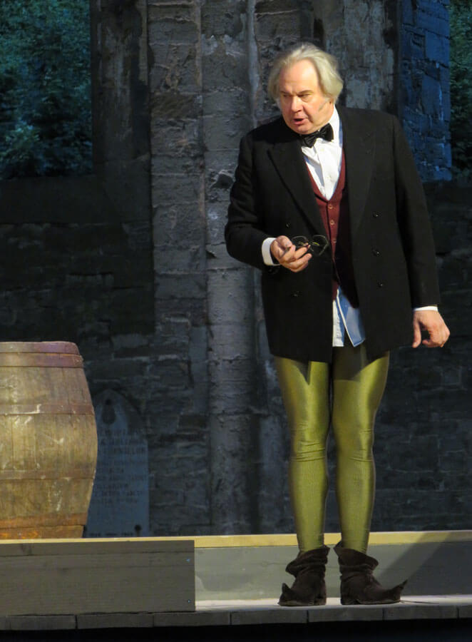 Le comédien belge Pierre Gringoire dans un des rôles qu'il interprète dans une adaptation au théâtre du roman de Victore Hugo Notre Dame