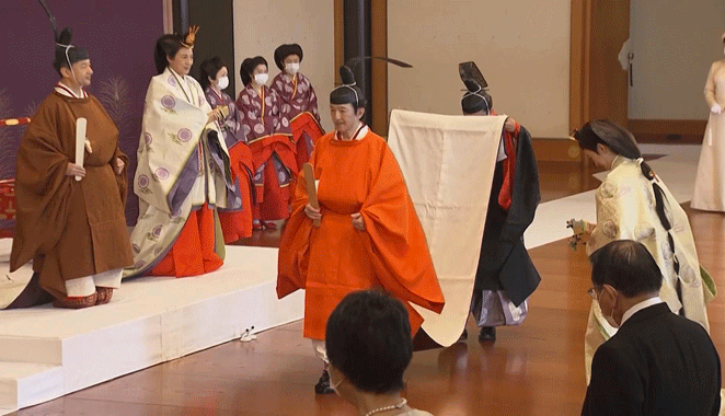 Cérémonie de succession au trône impérial du Japon en faveur du prince Hisahito