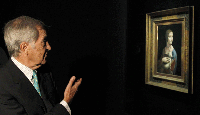 Le prince Adam Czatoryski et son tableau de Leonard de Vinci : 