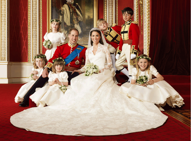 Photo officielle du mariage du duc et de la duchesse de Cambridge, William et Kate