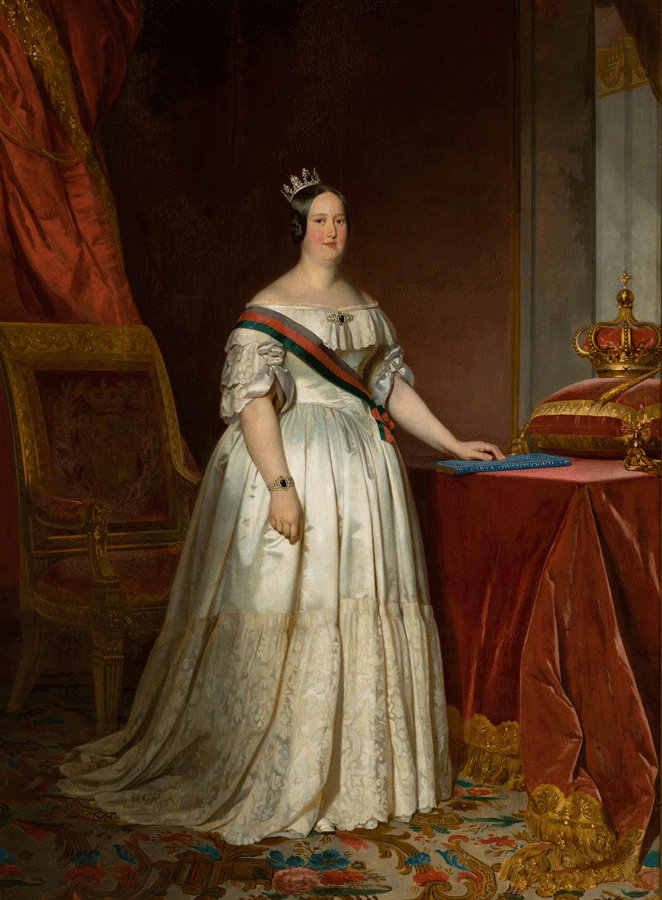 Portrait de la reine Marie II de Portugal