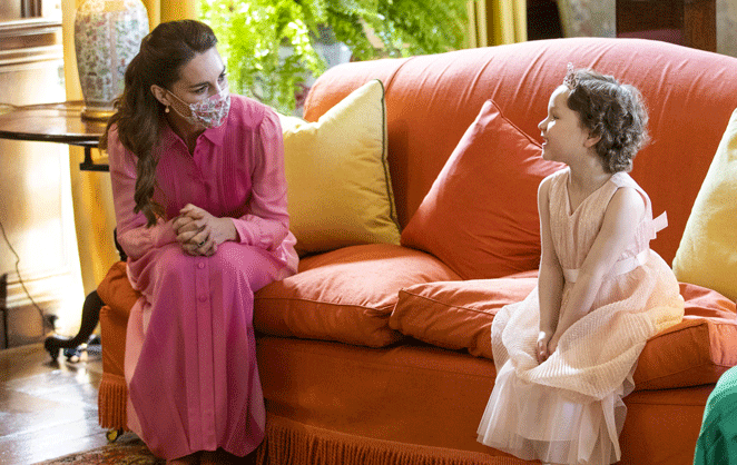 Kate, duchesse de Cambridge, avec Mila Sneddon, atteinte de leucémie