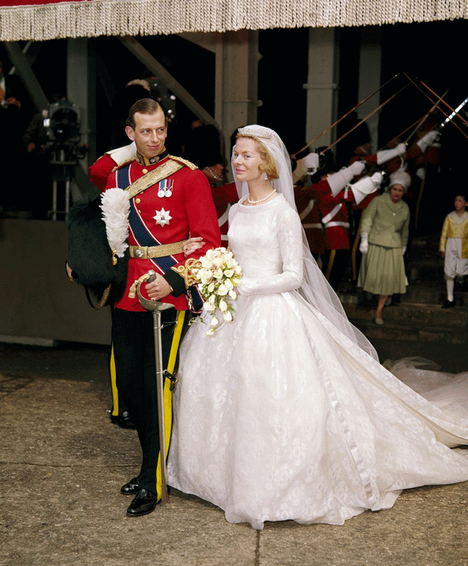 Le duc et la duchesse de Kent lors de leur mariage