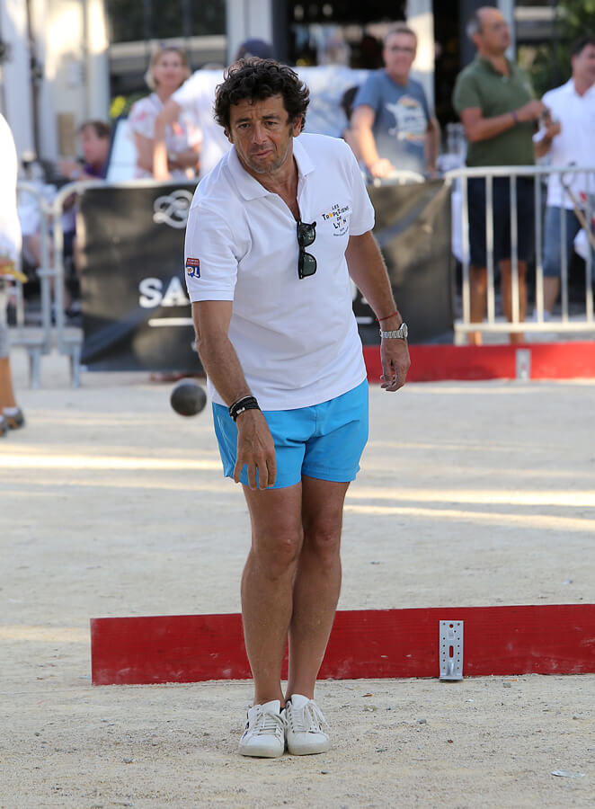 Patrick Bruel lors d'un tournois de pétanque