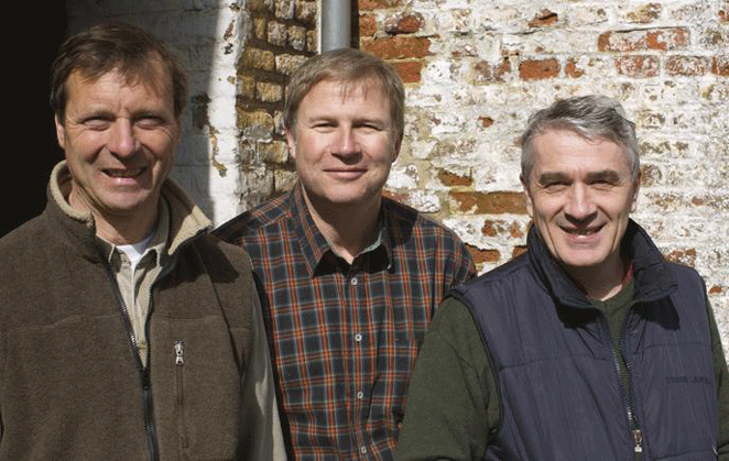 Etienne Rigo, Pierre Rion et François Vercheval, les fondateurs du domaine de Mellemont