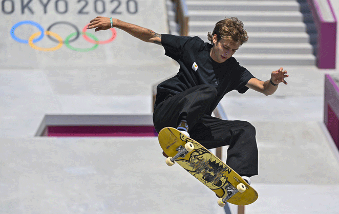 Le Belge Axel  Cruysberghs, skateur olympique