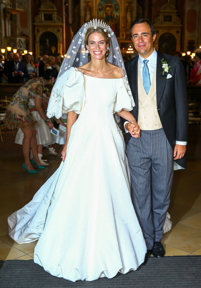 La princesse Maria-Anuciata de Liechtenstein dans sa robe de mariée signée Valentino