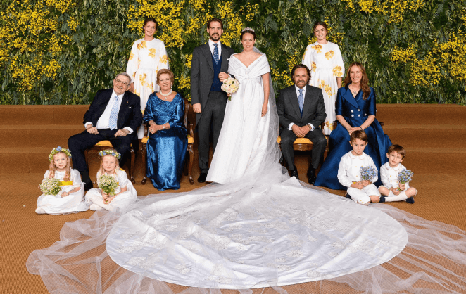 Photo officielle et de famille du mariage du prince Philippos de Grèce avec Nina Flohr
