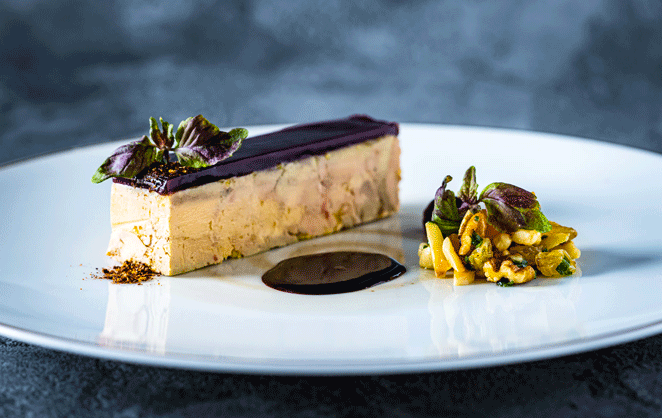Compression de foie gras du chef étoilé Nicolas Isnard