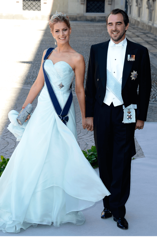 Le prince Nicolas de Grèce ert Tatiana Blatnik le jour de leur mariage