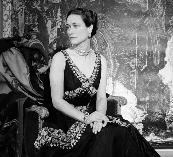 Wallis Simpson, duchesse de Windsor, portant le bracelet vendu aux enchères par Christie's