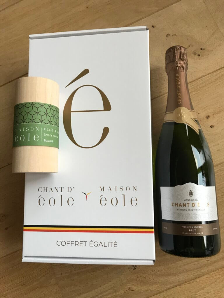 Un coffret vin/cosmétique Maison Éole