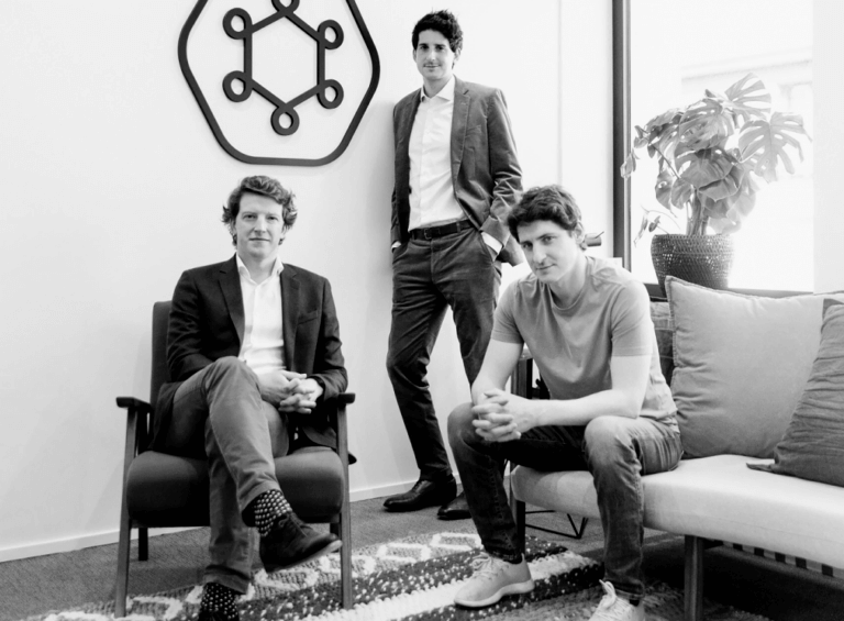 Les trois fondateurs de la startup de coliving belge Cohabs