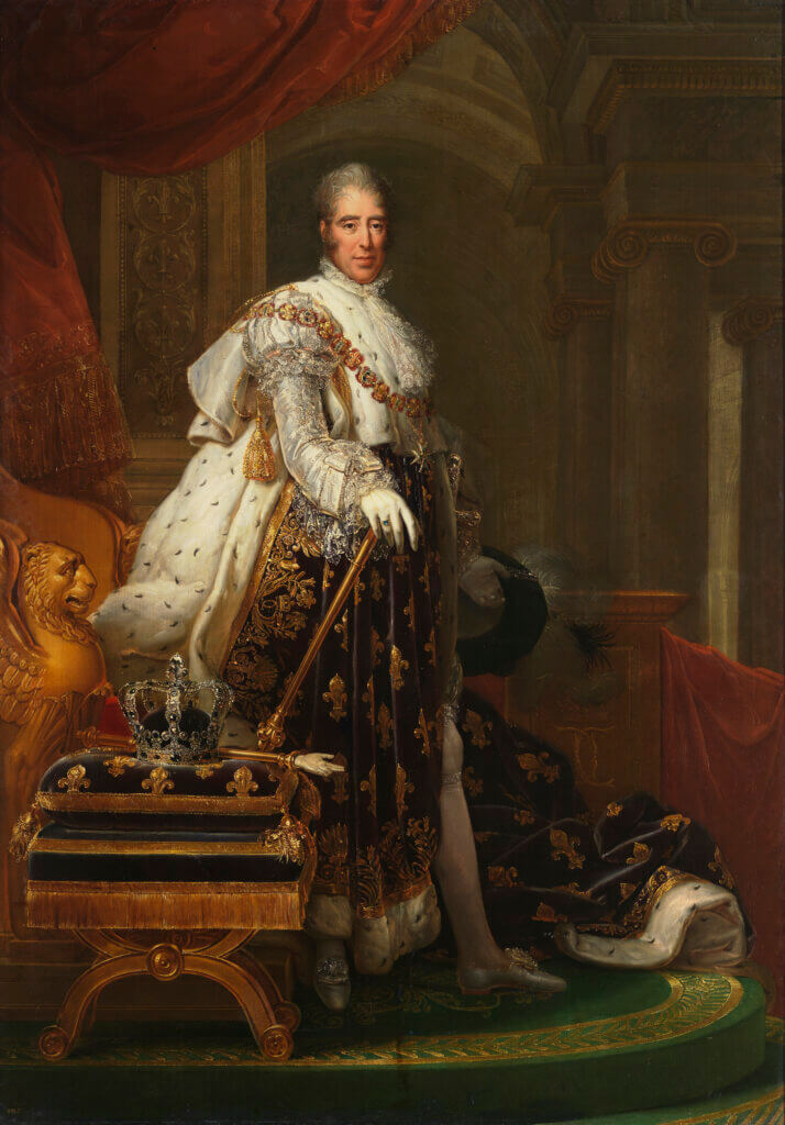 Le roi Charles X portant le grand collier du Saint-Esprit