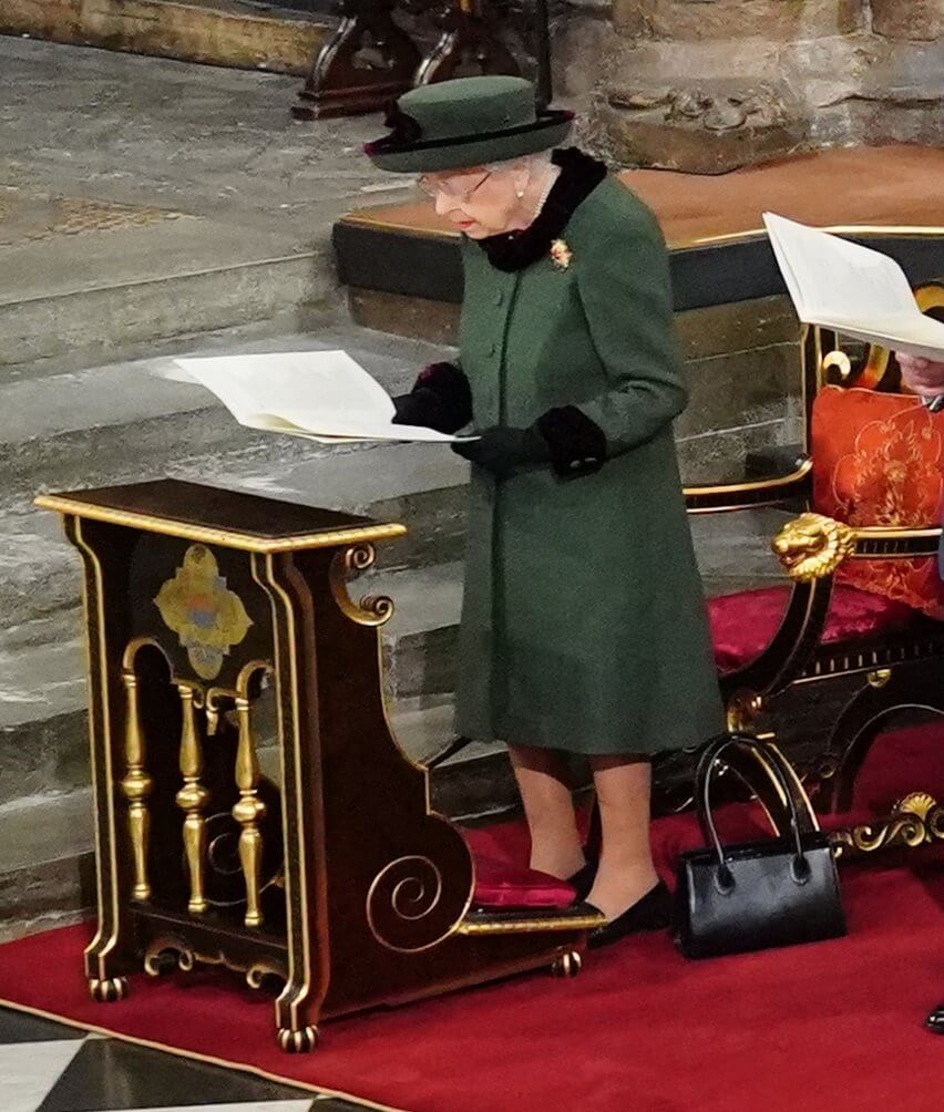 La reine Elizabeth II pendant la cérémonie d'hommage au duc d'Edimbourg