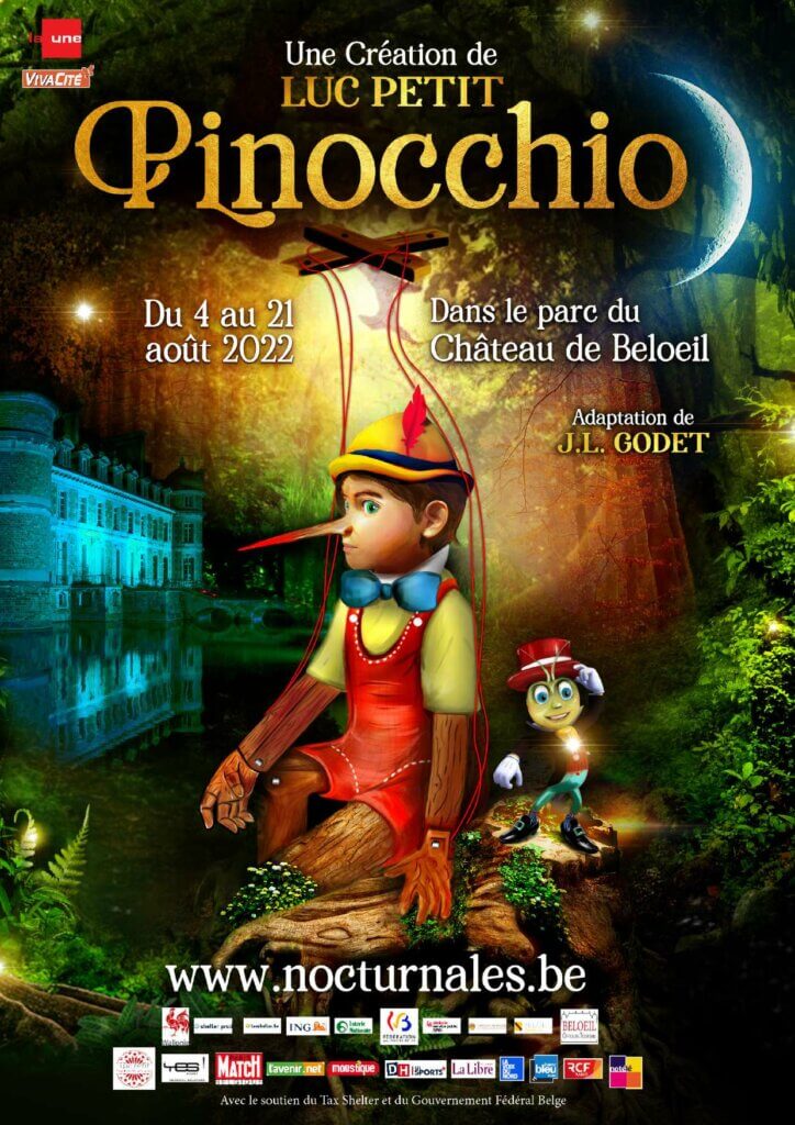 Affiche du spectacle Pinocchio au château de Beloeil