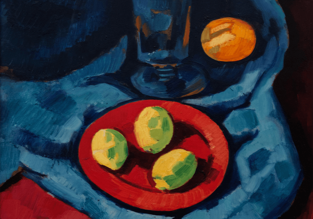 brafa : Les tons vifs de cette Nature morte aux citrons de Marsden Hartley (1877-1943) resplendissent dans la galerie Rosenberg. © DR