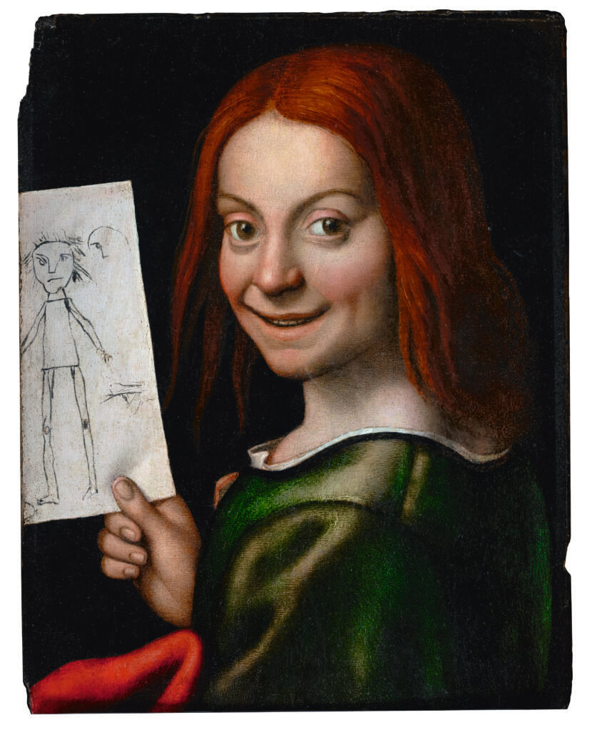 Giovanni Francesco Caroto, Portrait d’enfant montrant un dessin, 1515-1520 Huile sur toile, Vérone, Museo di Castelvecchio © Archivio Fotografico dei Musei Civici, Verona (Gardaphoto, Salò)